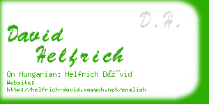 david helfrich business card